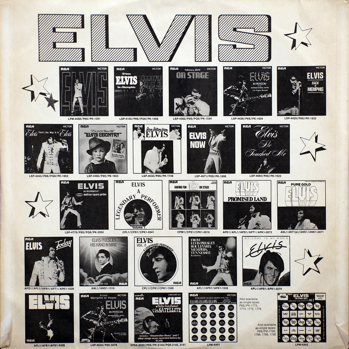 Elvis Presley  Moody Blue : LP Inlay 2